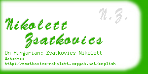 nikolett zsatkovics business card